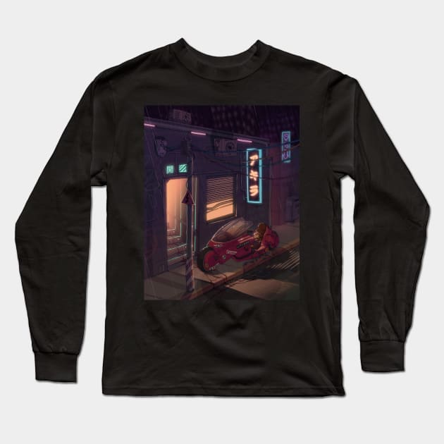 Akira Night Long Sleeve T-Shirt by eliaspirina